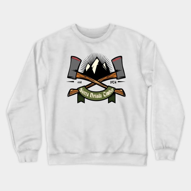 Sierra Nevada Timber Crewneck Sweatshirt by Atomic Chile 